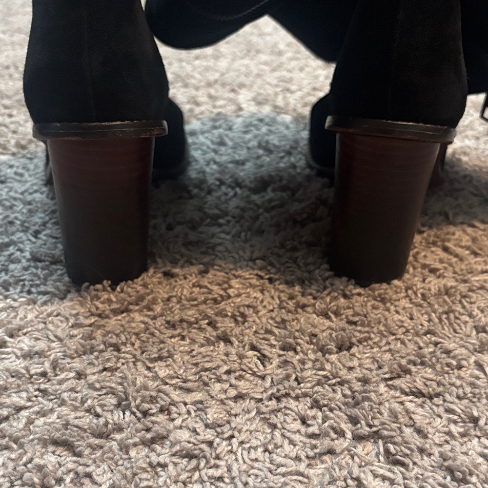 Coach Black Suede Heeled Boots - Picture 7 of 10
